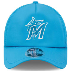Miami Marlins 2026 Batting Practice Apex 9FORTY Adjustable Trucker Hat Blue | New Era