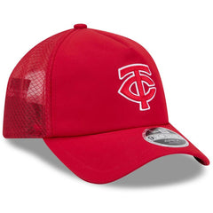 Minnesota Twins 2026 Batting Practice Apex 9FORTY Adjustable Trucker Hat Red | New Era