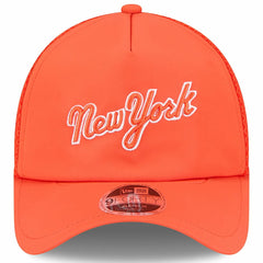 New York Mets 2026 Batting Practice Apex 9FORTY Adjustable Trucker Hat Orange | New Era