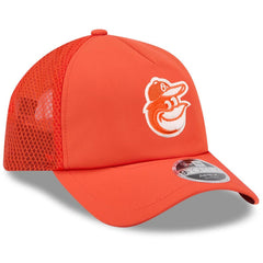 Baltimore Orioles 2026 Batting Practice Apex 9FORTY Adjustable Trucker Hat Orange | New Era