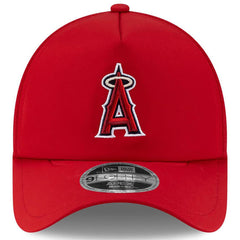 Los Angeles Angels 2026 Batting Practice Apex 9FORTY Adjustable Trucker Hat Red | New Era