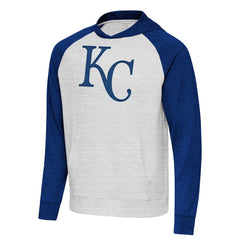 Kansas City Royals Antigua Urgent Pullover Hoodie Royal/Gray
