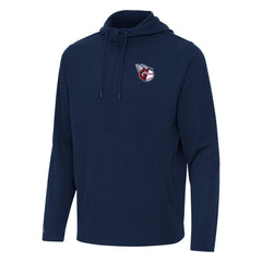 Cleveland Guardians Antigua Connected Quarter-Zip Pullover Hoodie Navy