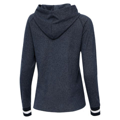 Tampa Bay Rays Antigua Women's Trek Pullover Hoodie Heather Navy