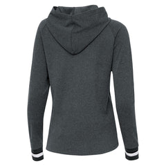 Miami Marlins Antigua Women's Trek Pullover Hoodie Heather Charcoal