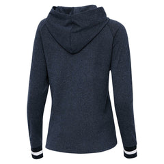 Milwaukee Brewers Antigua Women's Trek Pullover Hoodie Heather Navy