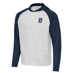 Detroit Tigers Antigua Urgent Pullover Hoodie Heather Navy/Gray