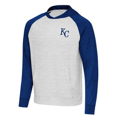 Kansas City Royals Antigua Urgent Pullover Hoodie Royal/Gray