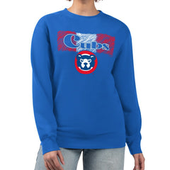 Chicago Cubs Starter Women's Team Color Shading Fleece Pullover Sweatshirt Royal