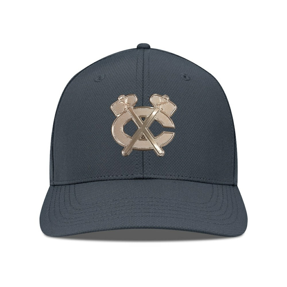 Chicago Blackhawks Levelwear Rise Copper Insignia Flex Hat Charcoal