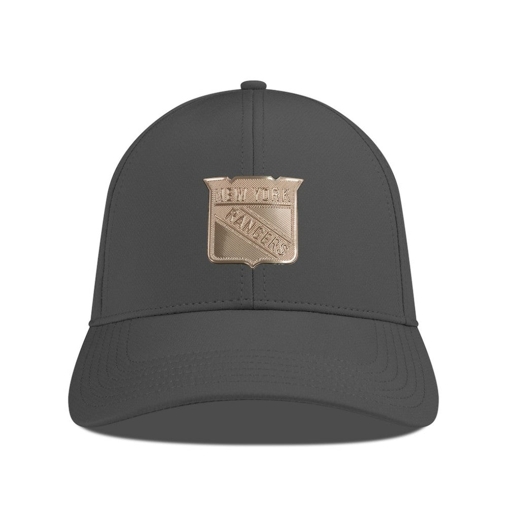 New York Rangers Levelwear Ascend Copper Insignia Vented Adjustable Hat Charcoal