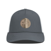 Edmonton Oilers Levelwear Signal Copper Insignia Trucker Adjustable Hat Charcoal/White