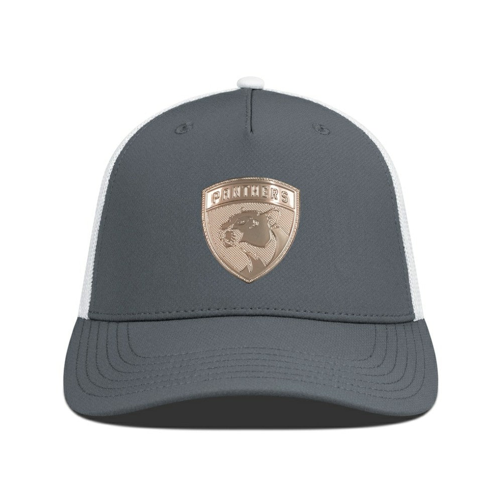 Florida Panthers Levelwear Signal Copper Insignia Trucker Adjustable Hat Charcoal/White