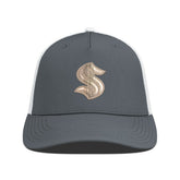 Seattle Kraken Levelwear Signal Copper Insignia Trucker Adjustable Hat Charcoal/White
