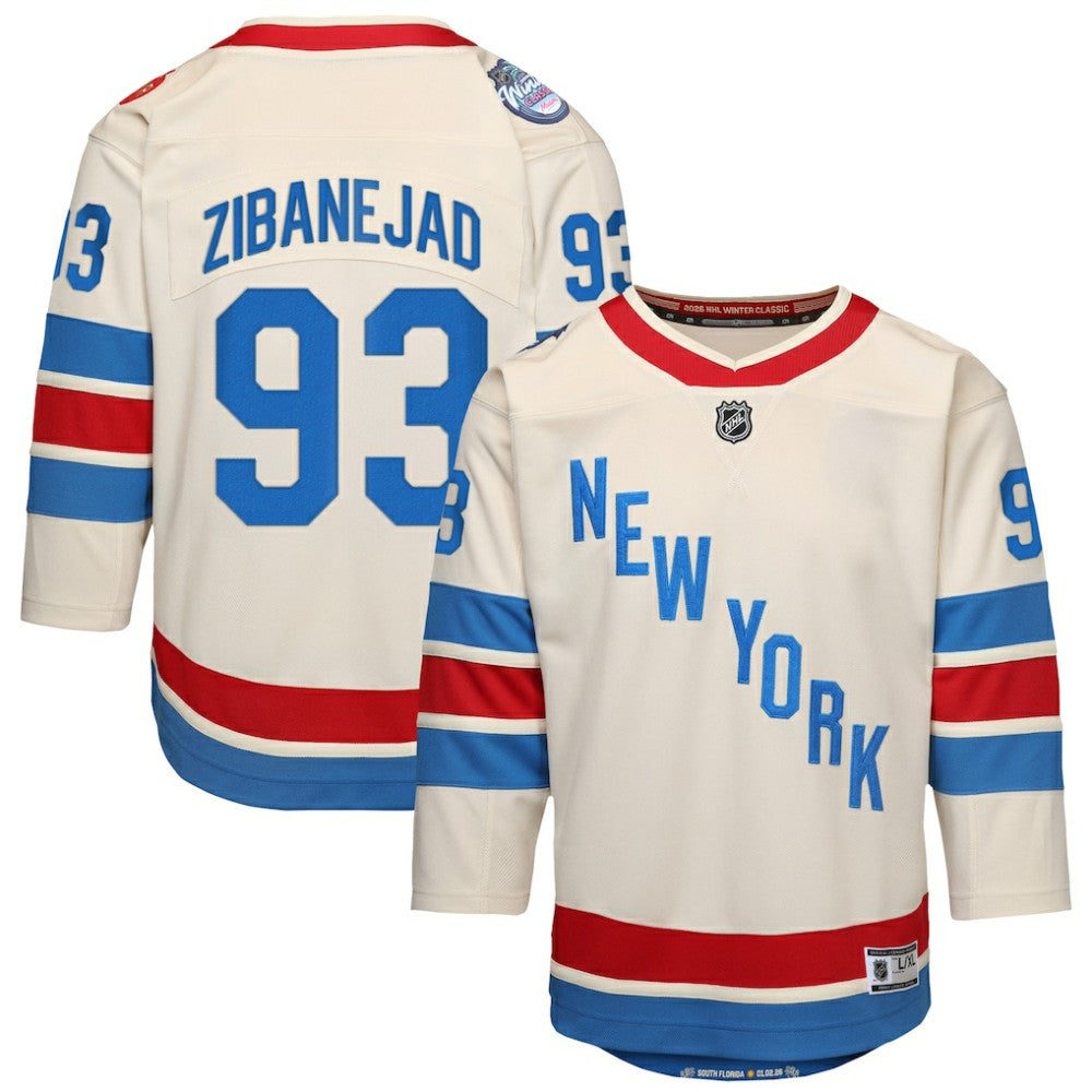 Mika Zibanejad New York Rangers Outerstuff Youth 2026 NHL Winter Classic Premier Jersey White