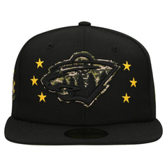 Minnesota Wild New Era Military Appreciation Digital Camo Stars 59FIFTY Fitted Hat Black