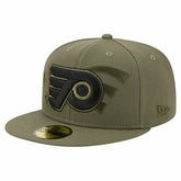 Philadelphia Flyers New Era Military Appreciation Flag 59FIFTY Fitted Hat Olive