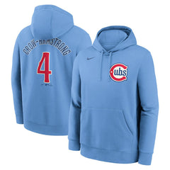 Pete Crow-Armstrong Chicago Cubs Player Name & Number Club Fleece Pullover Hoodie Light Blue | Nike