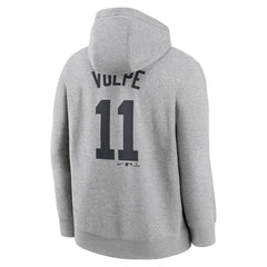 Anthony Volpe New York Yankees Player Name & Number Club Fleece Pullover Hoodie Heather Gray | Nike