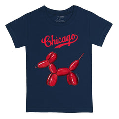 Chicago Cubs Tiny Turnip Youth Balloon Dog T-Shirt Navy