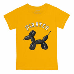 Pittsburgh Pirates Tiny Turnip Youth Balloon Dog T-Shirt Gold