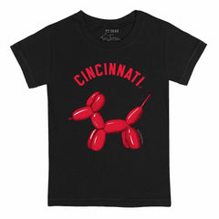 Cincinnati Reds Tiny Turnip Youth Balloon Dog T-Shirt Black