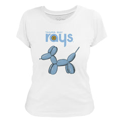 Tampa Bay Rays Tiny Turnip Women's Balloon Dog T-Shirt White