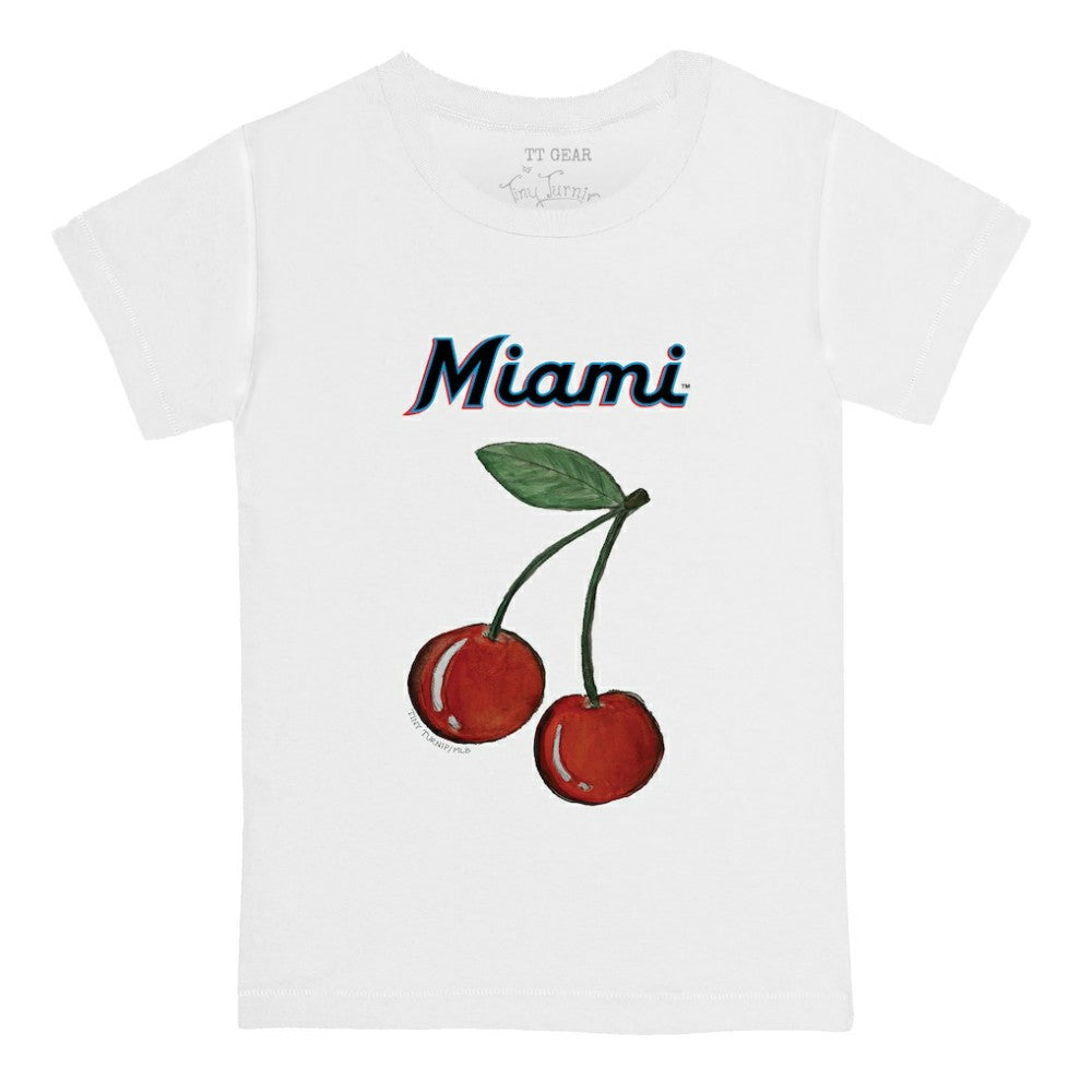Miami Marlins Tiny Turnip Youth Cherries T-Shirt White