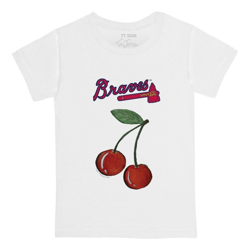 Atlanta Braves Tiny Turnip Youth Cherries T-Shirt White