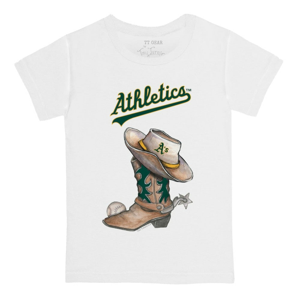 Athletics Tiny Turnip Youth Cowboy Boot T-Shirt White