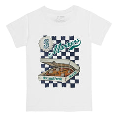 Seattle Mariners Tiny Turnip Youth Pizza T-Shirt White