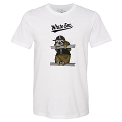 Chicago White Sox Tiny Turnip Unisex Sloth T-Shirt White