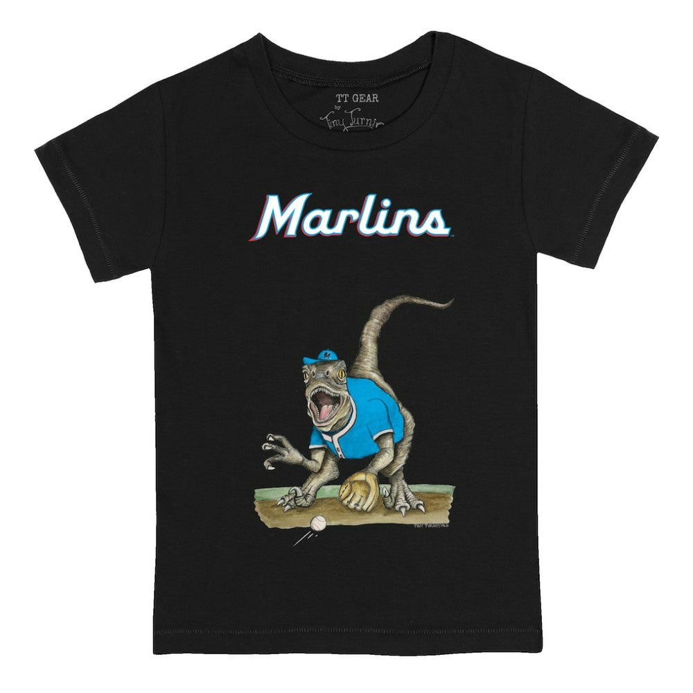 Miami Marlins Tiny Turnip Youth Velociraptor T-Shirt Black