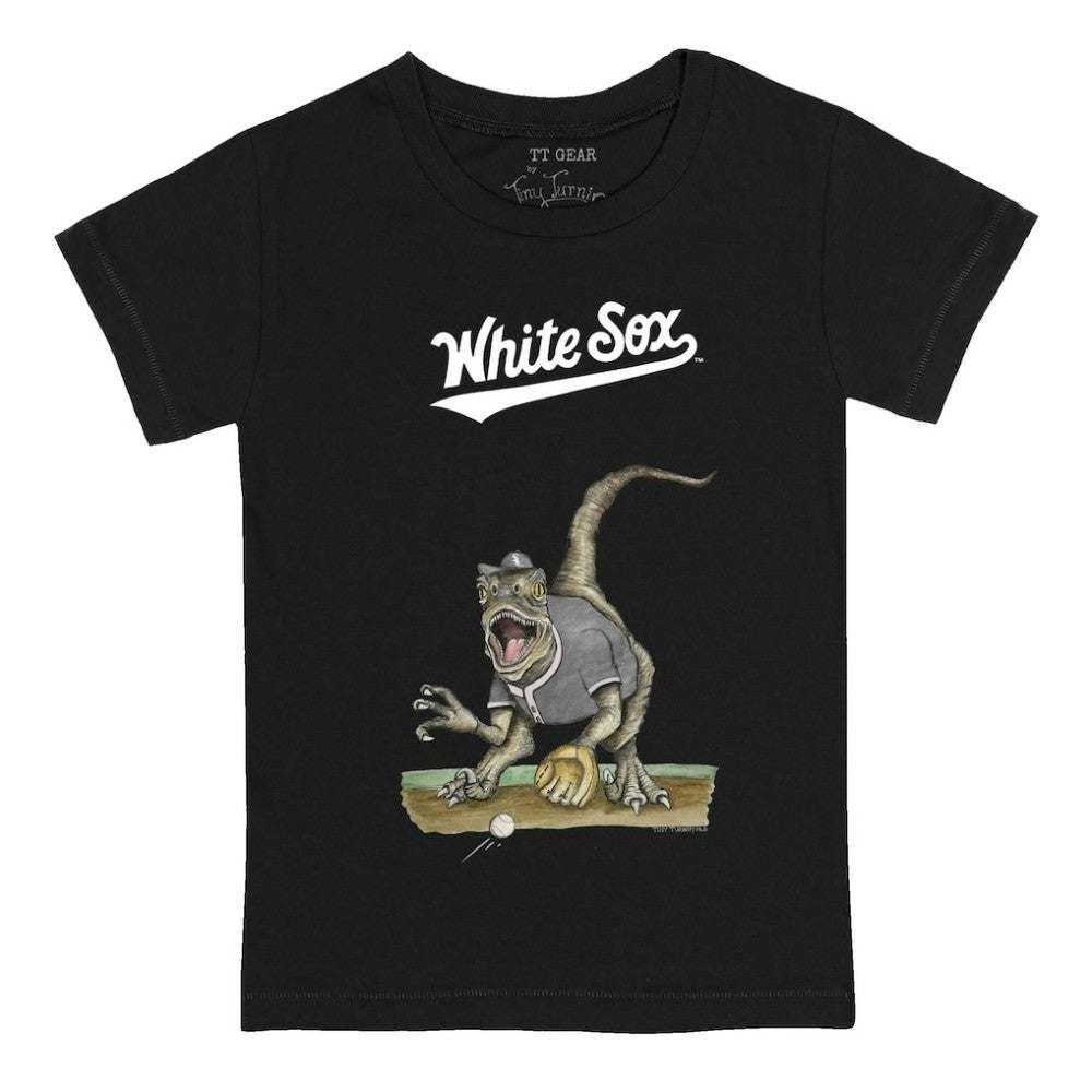 Chicago White Sox Tiny Turnip Youth Velociraptor T-Shirt Black