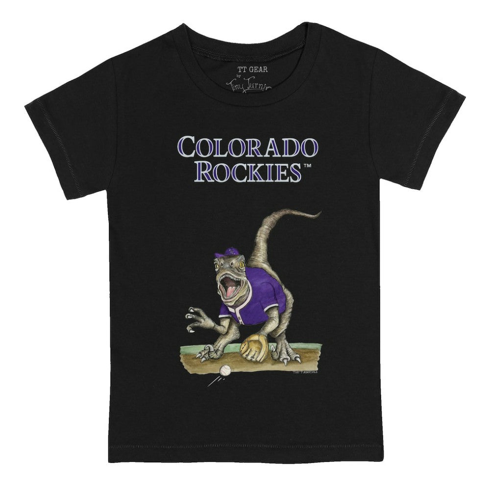 Colorado Rockies Tiny Turnip Youth Velociraptor T-Shirt Black