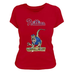 Philadelphia Phillies Tiny Turnip Women's Velociraptor T-Shirt Red