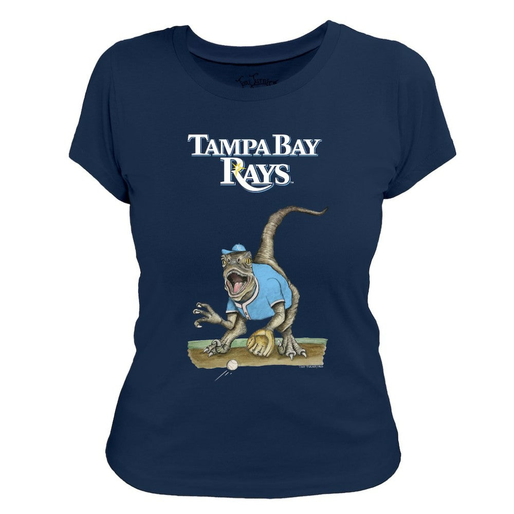 Tampa Bay Rays Tiny Turnip Women's Velociraptor T-Shirt Navy