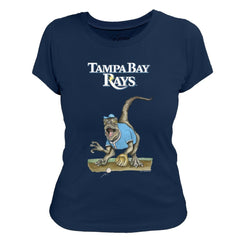 Tampa Bay Rays Tiny Turnip Women's Velociraptor T-Shirt Navy