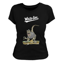Chicago White Sox Tiny Turnip Women's Velociraptor T-Shirt Black