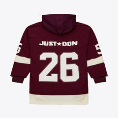 Detroit Red Wings Mitchell & Ness x Just Don Jersey Hoodie Crimson