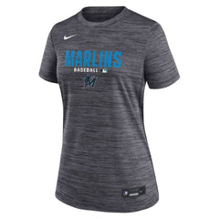 Miami Marlins Women's Authentic Collection Velocity Dri-FIT T-Shirt Black | Nike