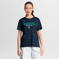 Seattle Mariners Women's Authentic Collection Velocity Dri-FIT T-Shirt Navy | Nike