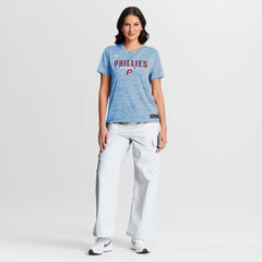 Philadelphia Phillies Women's Authentic Collection Alternate Logo Velocity Dri-FIT T-Shirt Light Blue | Nike