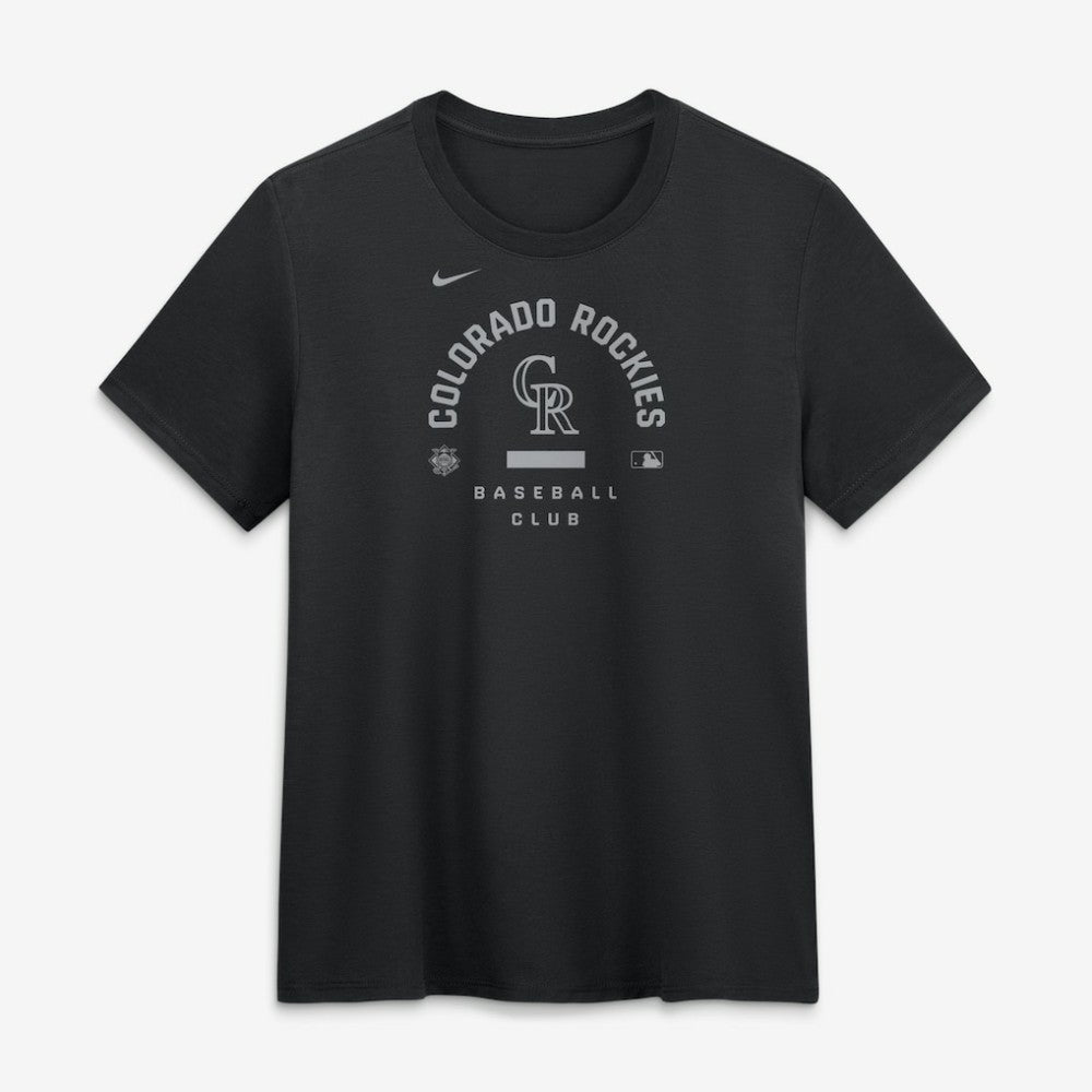 Colorado Rockies Women's Authentic Collection Early Work Tri-Blend Dri-FIT T-Shirt Black | Nike