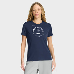 Tampa Bay Rays Women's Authentic Collection Early Work Tri-Blend Dri-FIT T-Shirt Navy | Nike