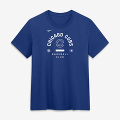 Chicago Cubs Women's Authentic Collection Early Work Tri-Blend Dri-FIT T-Shirt Royal | Nike