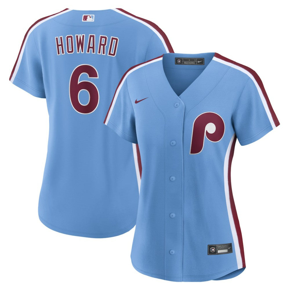 Ryan Howard Philadelphia Phillies Women's Replica Jersey - Light Blue
