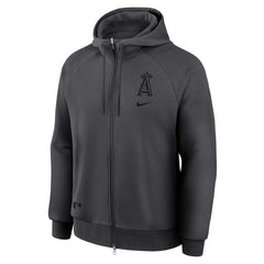 Los Angeles Angels Authentic Collection Player Raglan Dri-FIT Full-Zip Hoodie Anthracite | Nike
