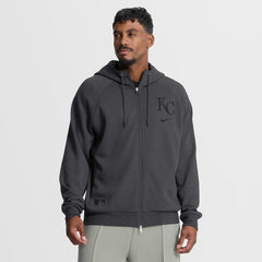 Kansas City Royals Authentic Collection Player Raglan Dri-FIT Full-Zip Hoodie Anthracite | Nike