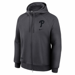 Philadelphia Phillies Authentic Collection Player Raglan Dri-FIT Full-Zip Hoodie Anthracite | Nike